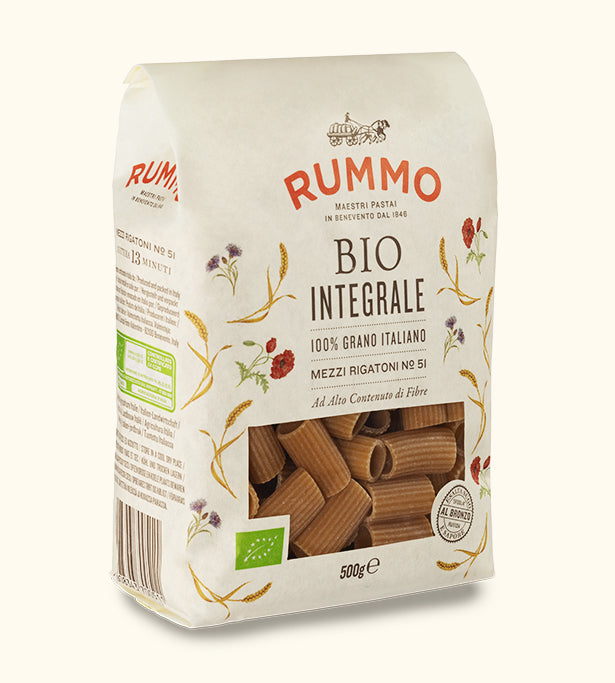 Rummo Organic Wholewheat Mezzi Rigatoni 500g Fifo Store